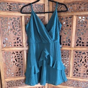 Trixxi Teal Asymmetrical Dress